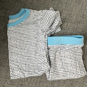 Little Sleepies Short Set 3T Blue Dot